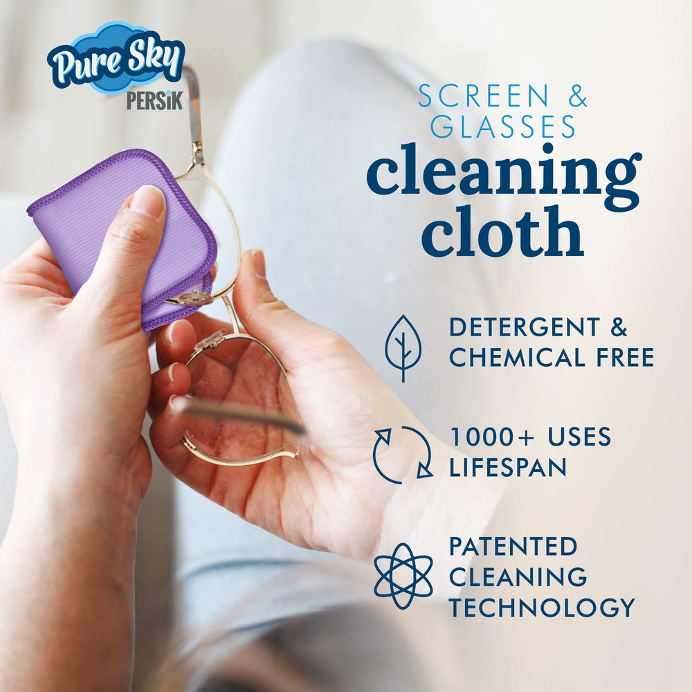 Cloth cleaning lenses and screens