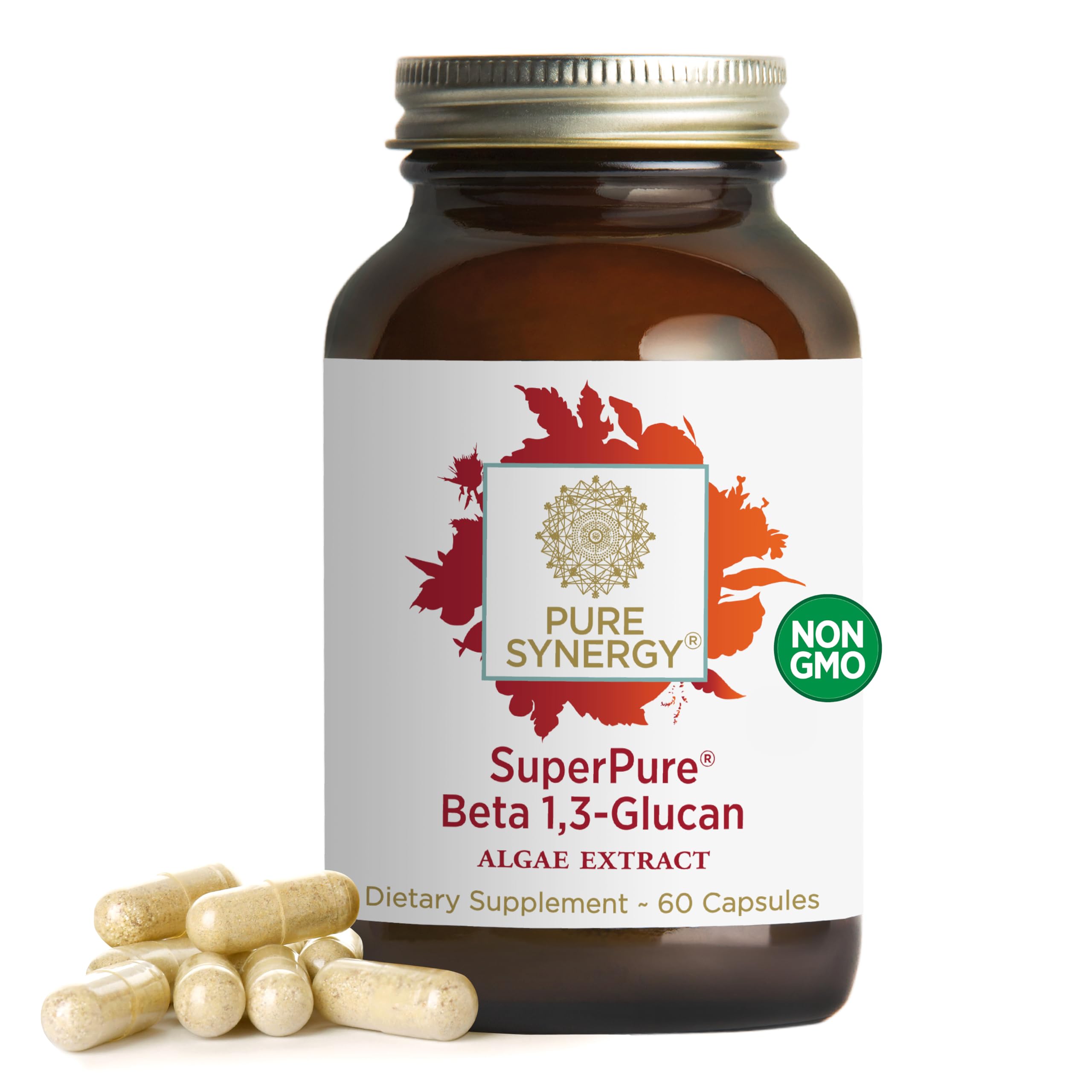 Pure Synergy SuperPure Beta 1,3-Glucan extract bottle label