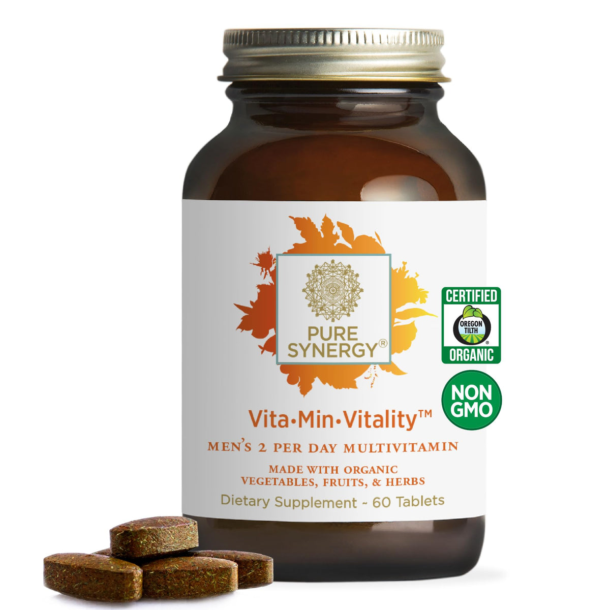Pure Synergy Vita·Min·Vitality bottle with 60 tablets for men's health