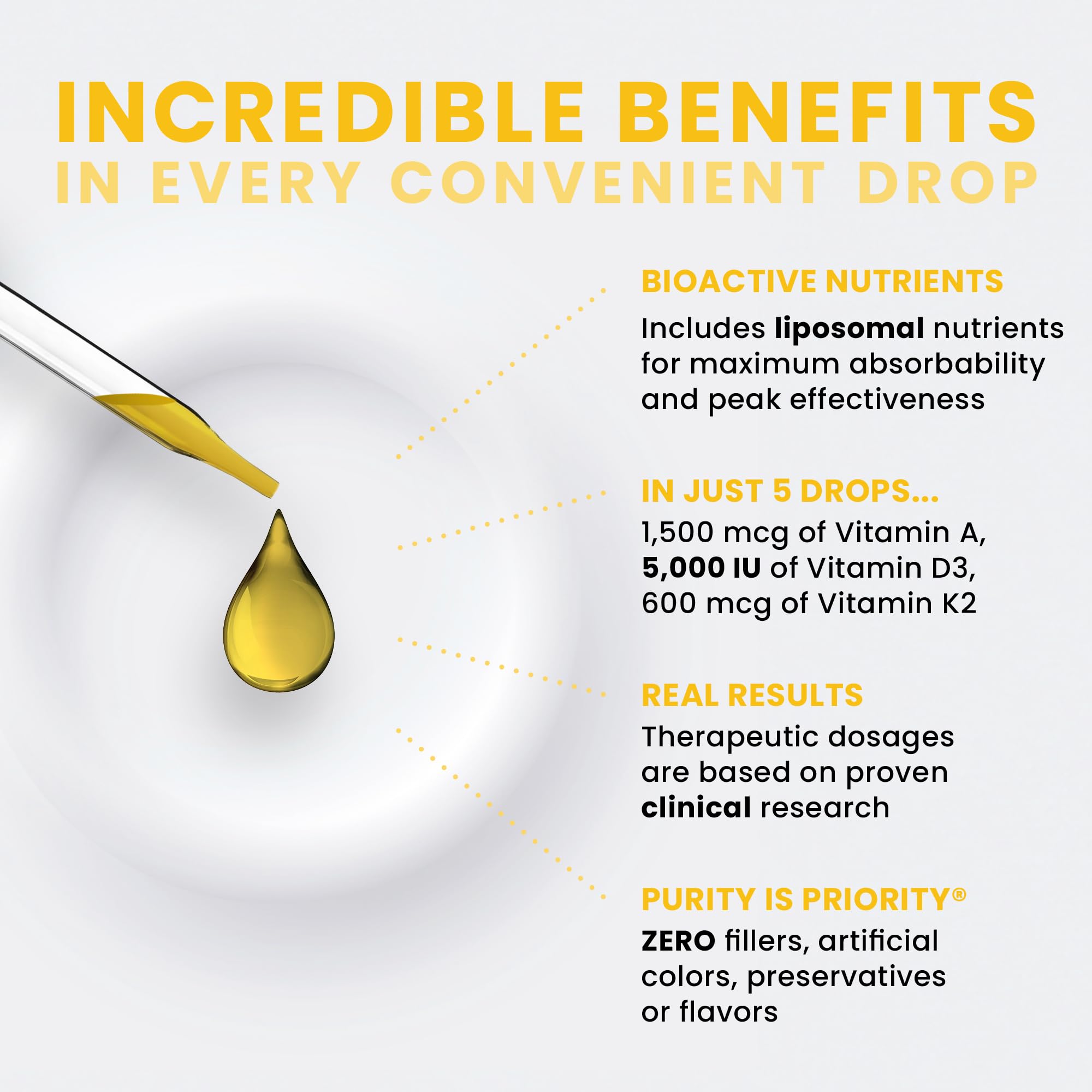 Close-up of Pure TheraPro Rx bottle label highlighting vegan vitamin A palmitate