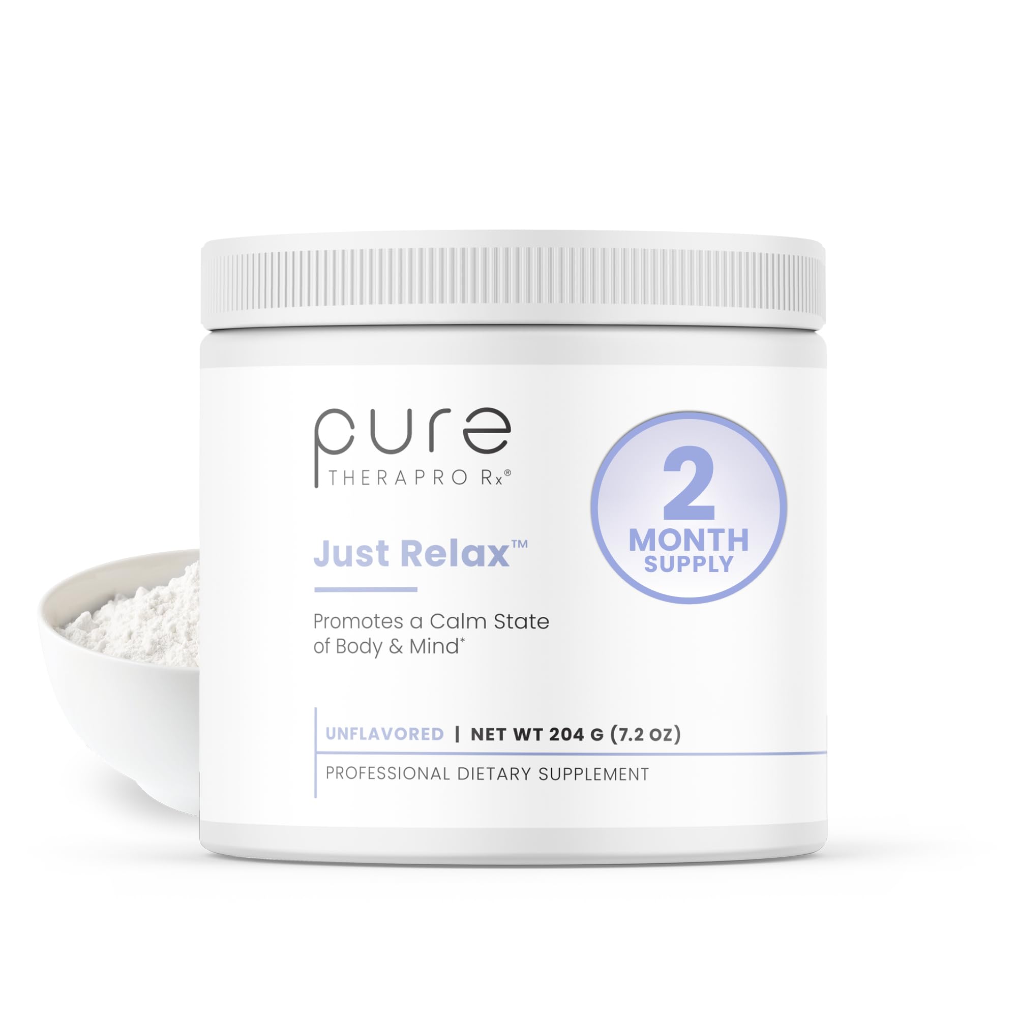 Pure Therapro Rx Just Relax Unflavored 60-Serving bottle hero image