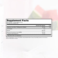 Back nutrition label for Just Relax Watermelon 60 Servings