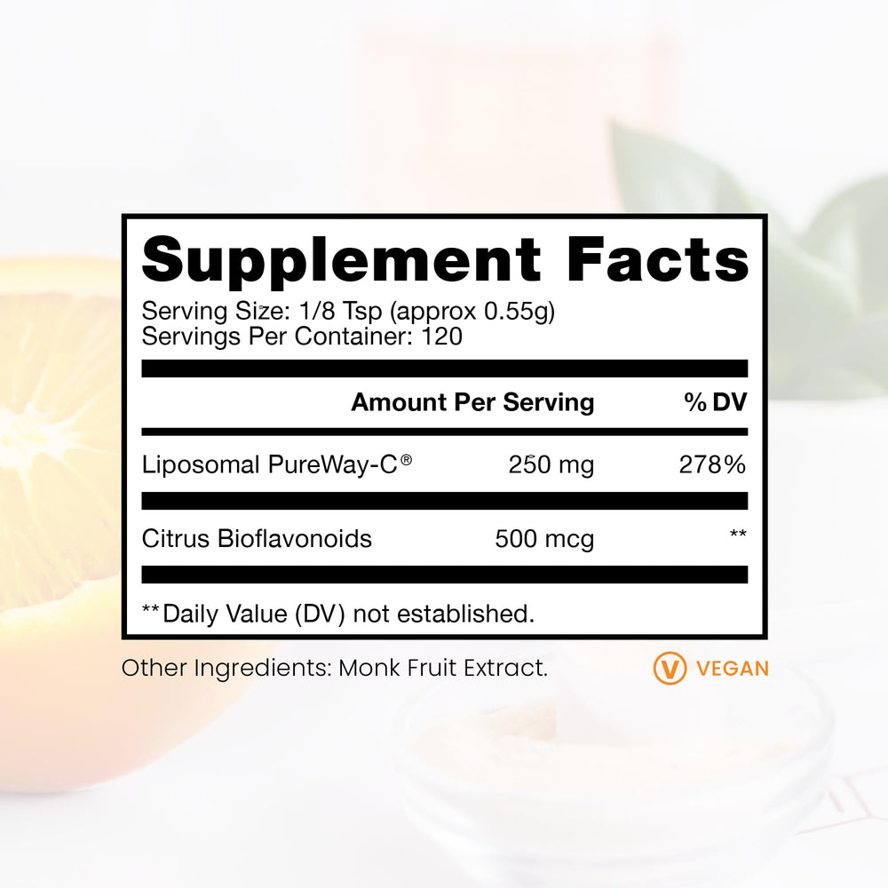 Packshot of Pure TheraPro Rx Liposomal Vitamin C Powder
