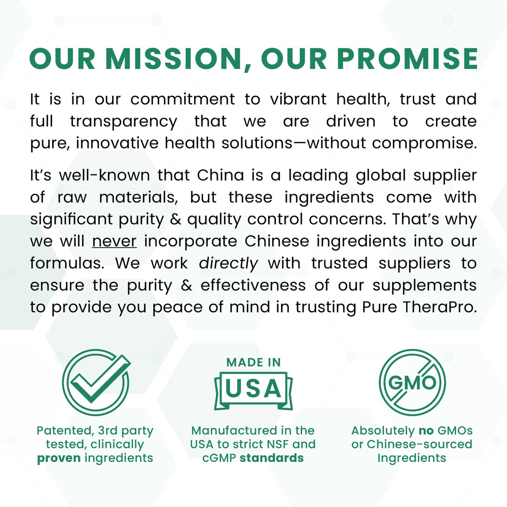 Pure Therapro Rx made in USA packaging and product quality emphasis