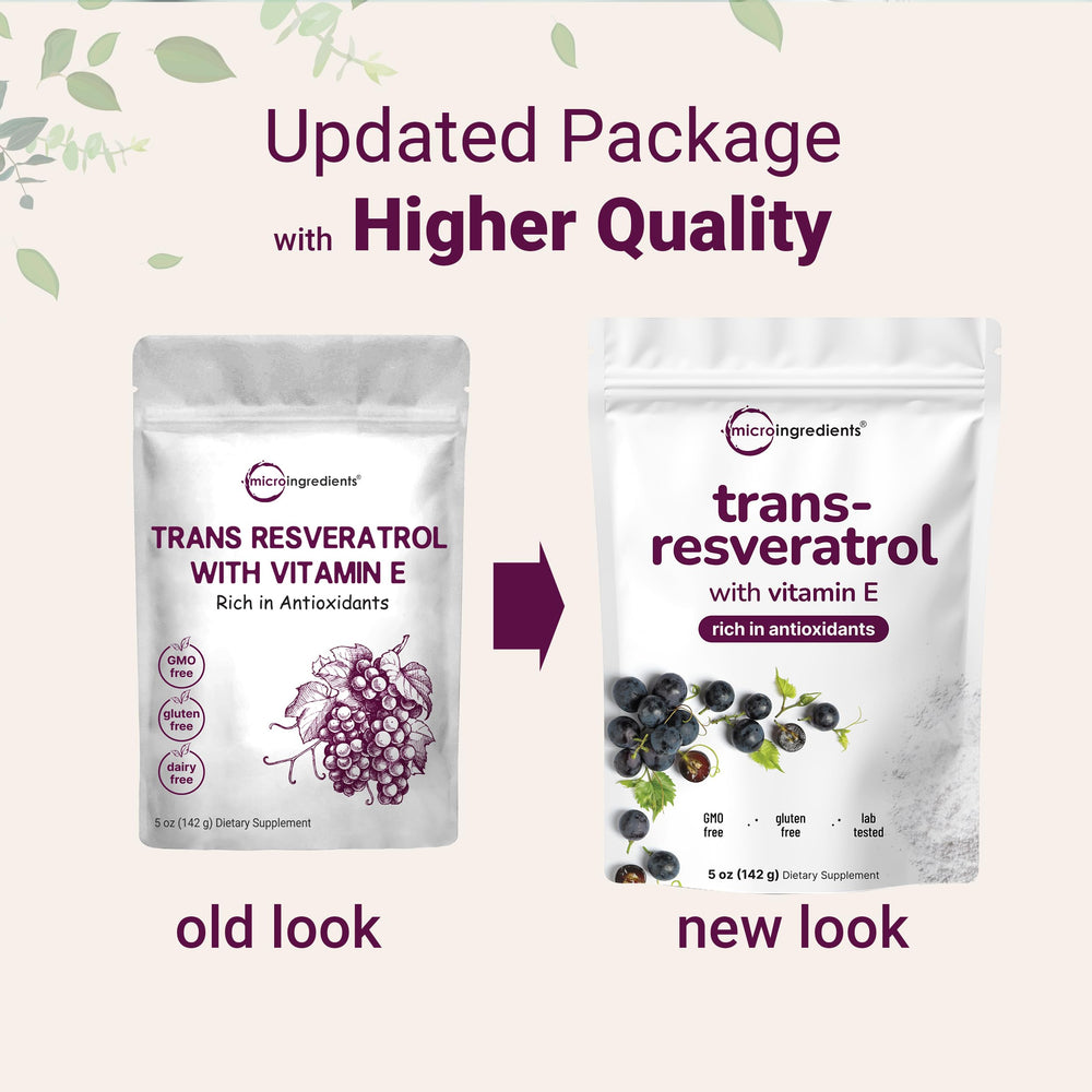 Serving scoop showing 500 mg resveratrol per serving