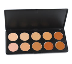 Pure Vie 10 Colors Hydrating Concealer Palette open compact with swatches for customizable coverage
