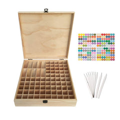 Front view of Pure Vie wooden essential oil storage box