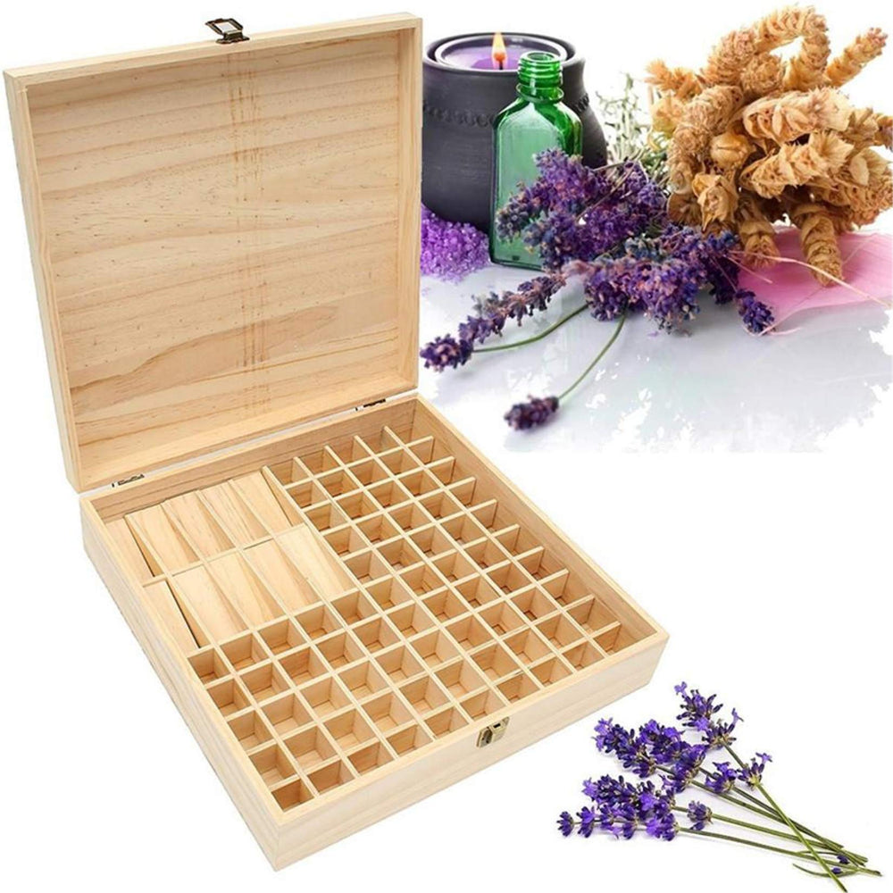 Box with 10 ml bottles organized in slots