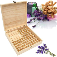 Box with 10 ml bottles organized in slots