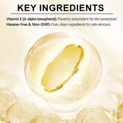 Pure Vitamin E Oil patch-test reminder ensures safe skin care.