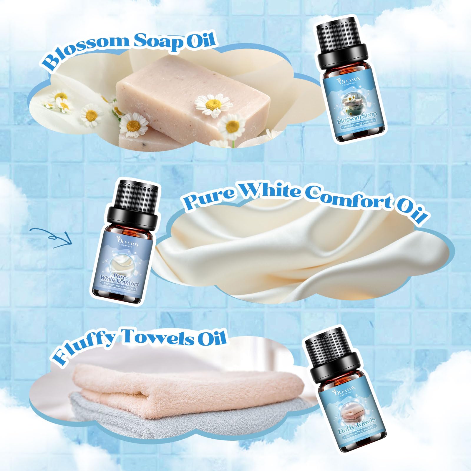 Pure White Comfort fragrance oil for linens and diffusers