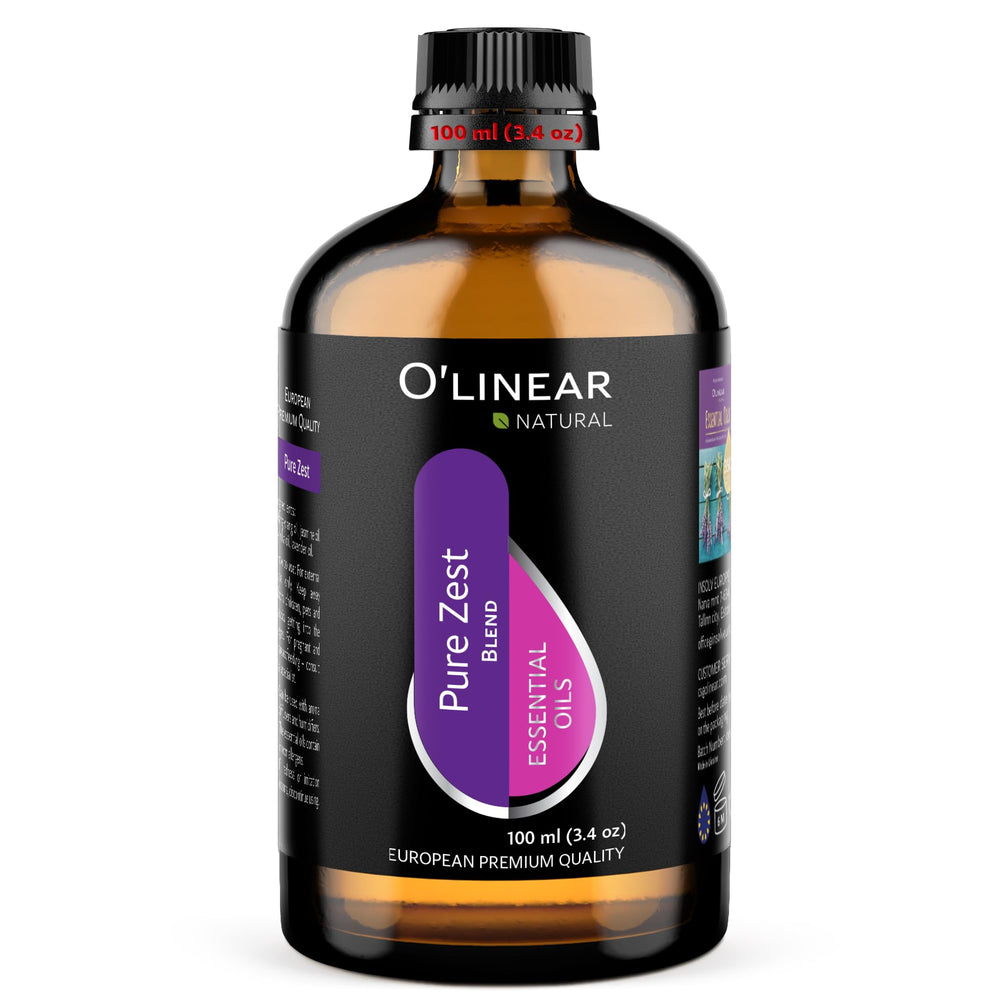 Bottle of Pure Zest Love Potion essential oil blend with lavender and jasmine