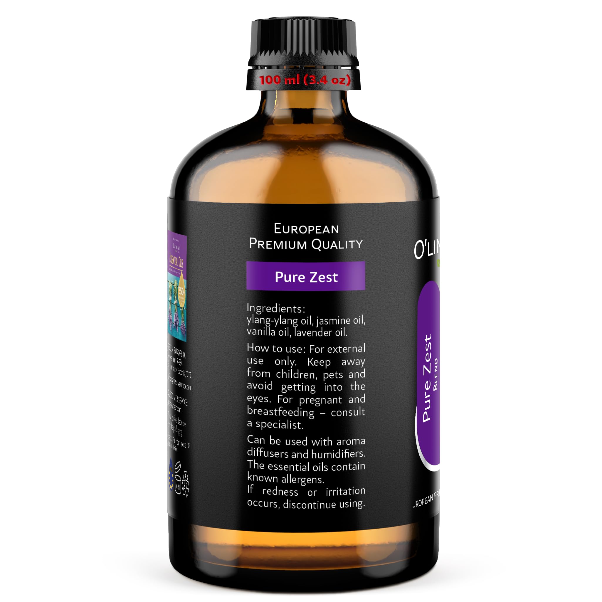 Elegant packaging of Pure Zest Love Potion essential oil blend