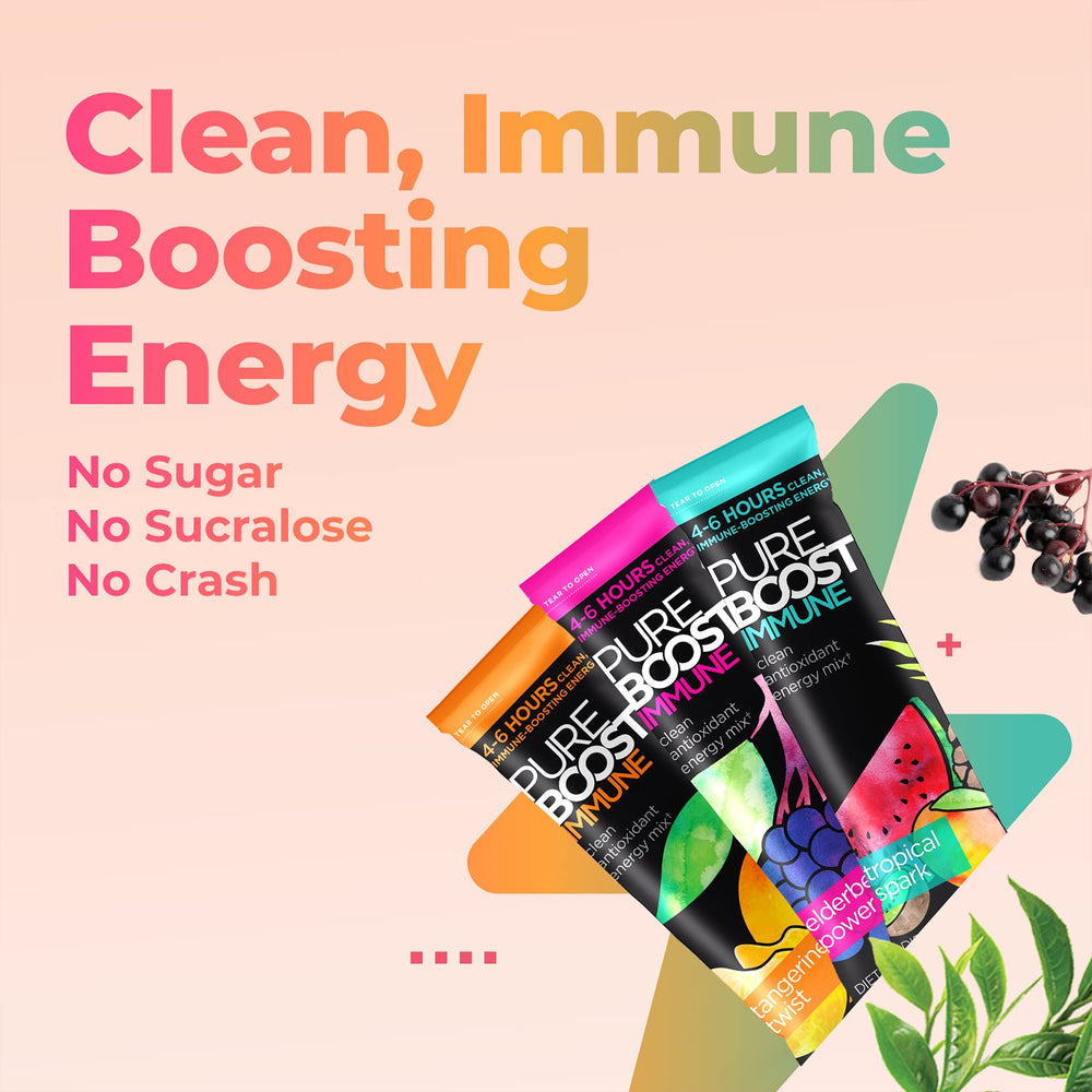 Elderberry and Vitamin C 1200 mg blend in Pureboost drink mix