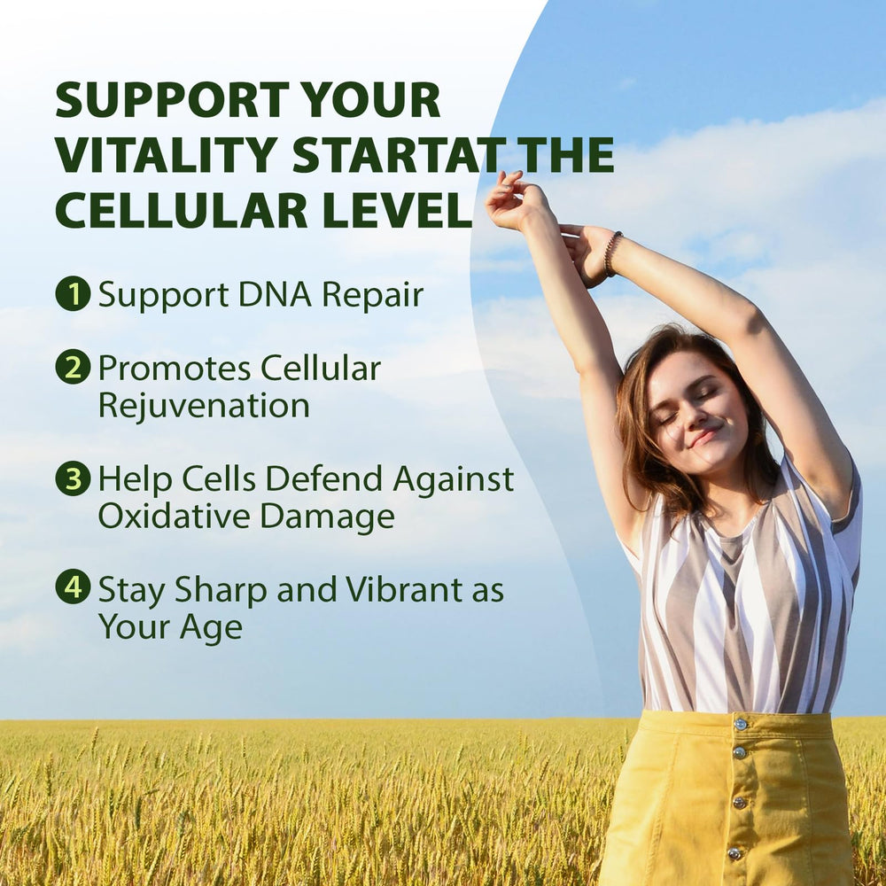 Healthy aging and energy concept with NAD+ and resveratrol