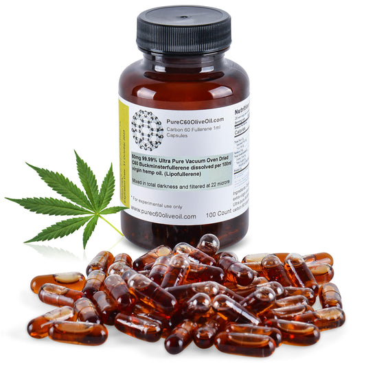 PureC60 Hemp Seed Oil Capsules bottle label