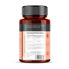 Close-up of UltraColl dosage: 1200mg collagen and 300mg hyaluronic acid per serving