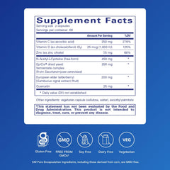 PureDefense with NAC label close-up showing ingredients