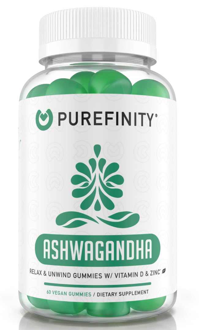Purefinity Ashwagandha Gummies 60-count bottle - front view