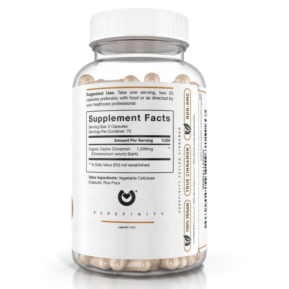 Interior view of the PUREFINITY Cinnamon capsules pack