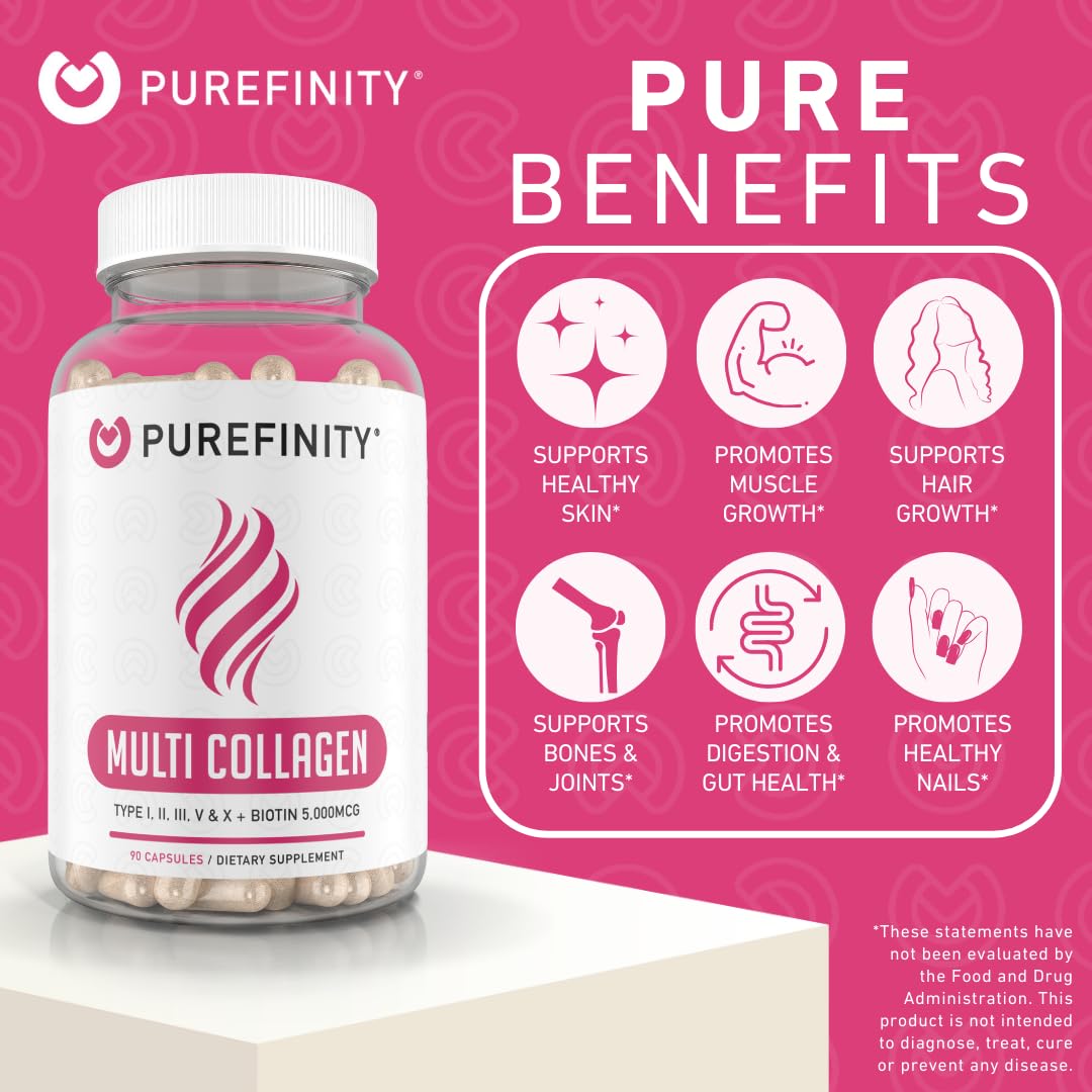 Supplement facts panel of PUREFINITY multi-collagen