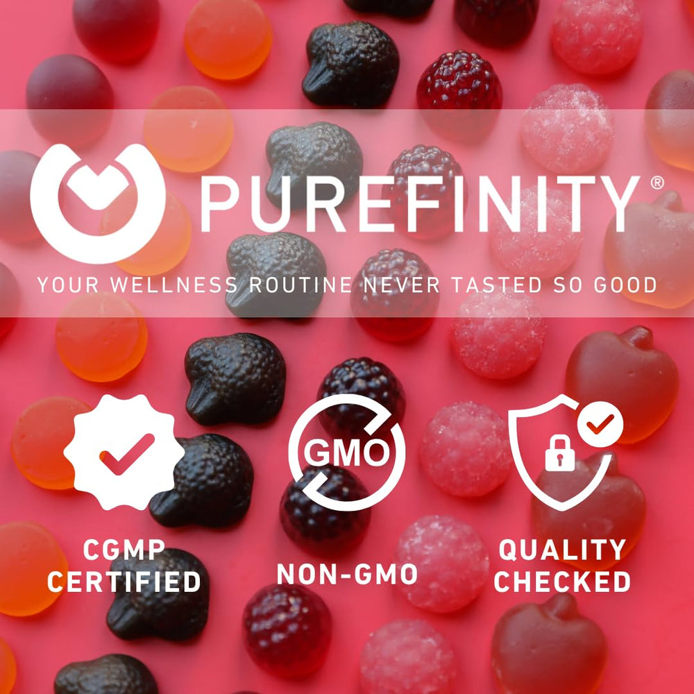 Non-GMO and vegan symbols on PUREFINITY packaging