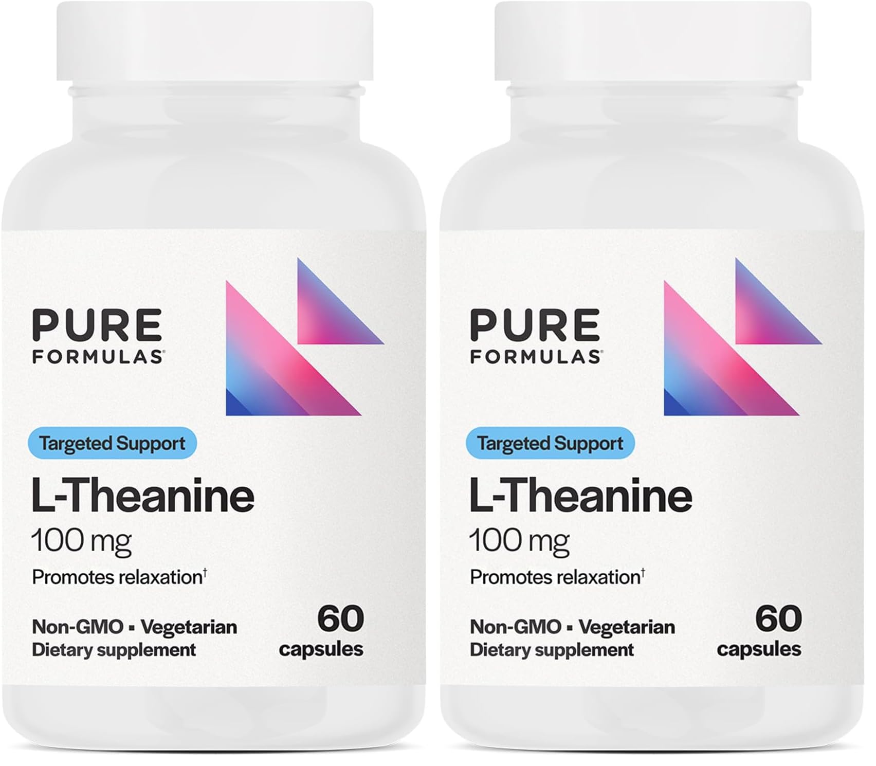 PureFormulas L-Theanine 100 mg bottle – Pack of 2