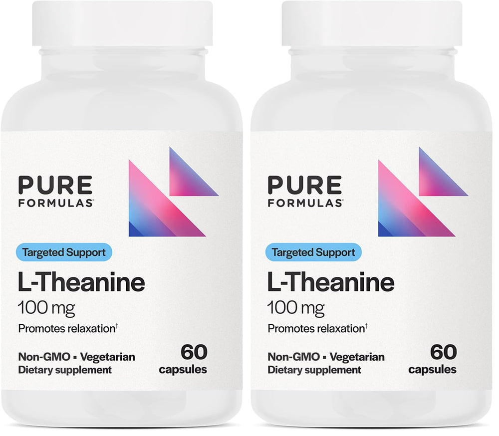 PureFormulas L-Theanine 100 mg bottle – Pack of 2