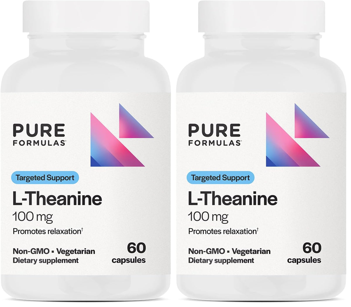 PureFormulas L-Theanine 100 mg bottle – Pack of 2