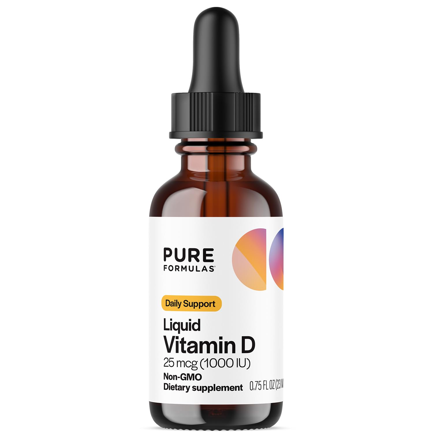 PureFormulas Liquid Vitamin D3 drops bottle front view