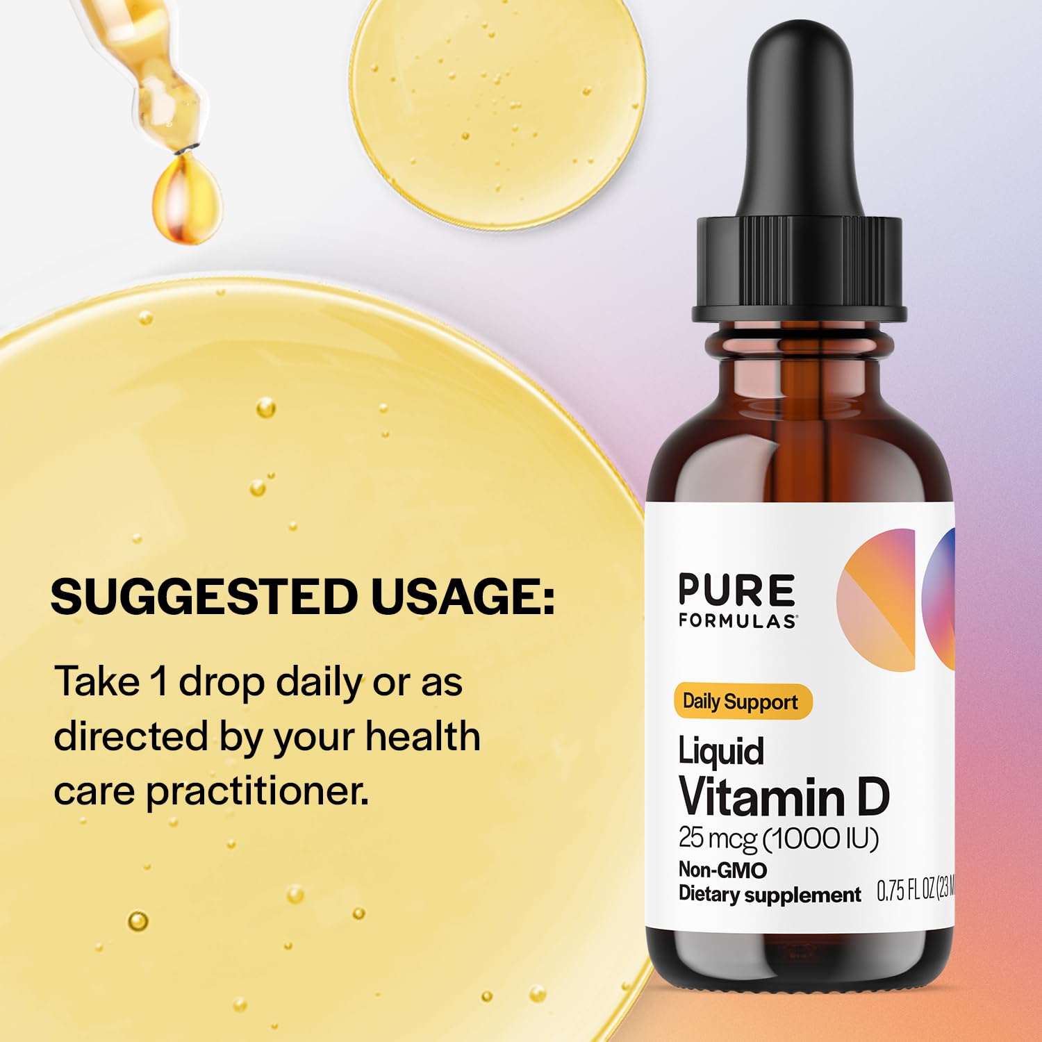 Dosing illustration for adults and kids using Vitamin D drops