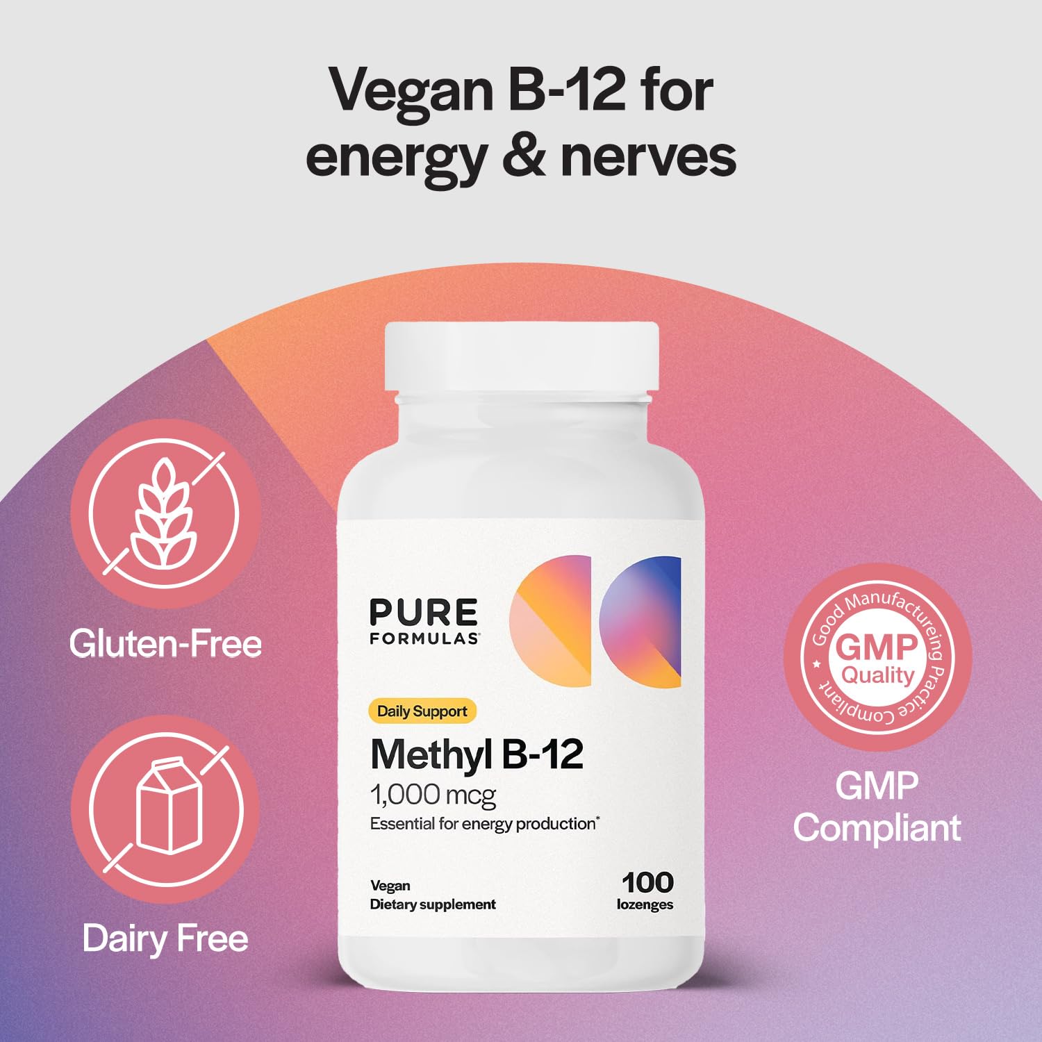 Health benefits of PureFormulas Methyl B-12 1000 mg 100 Lozenges