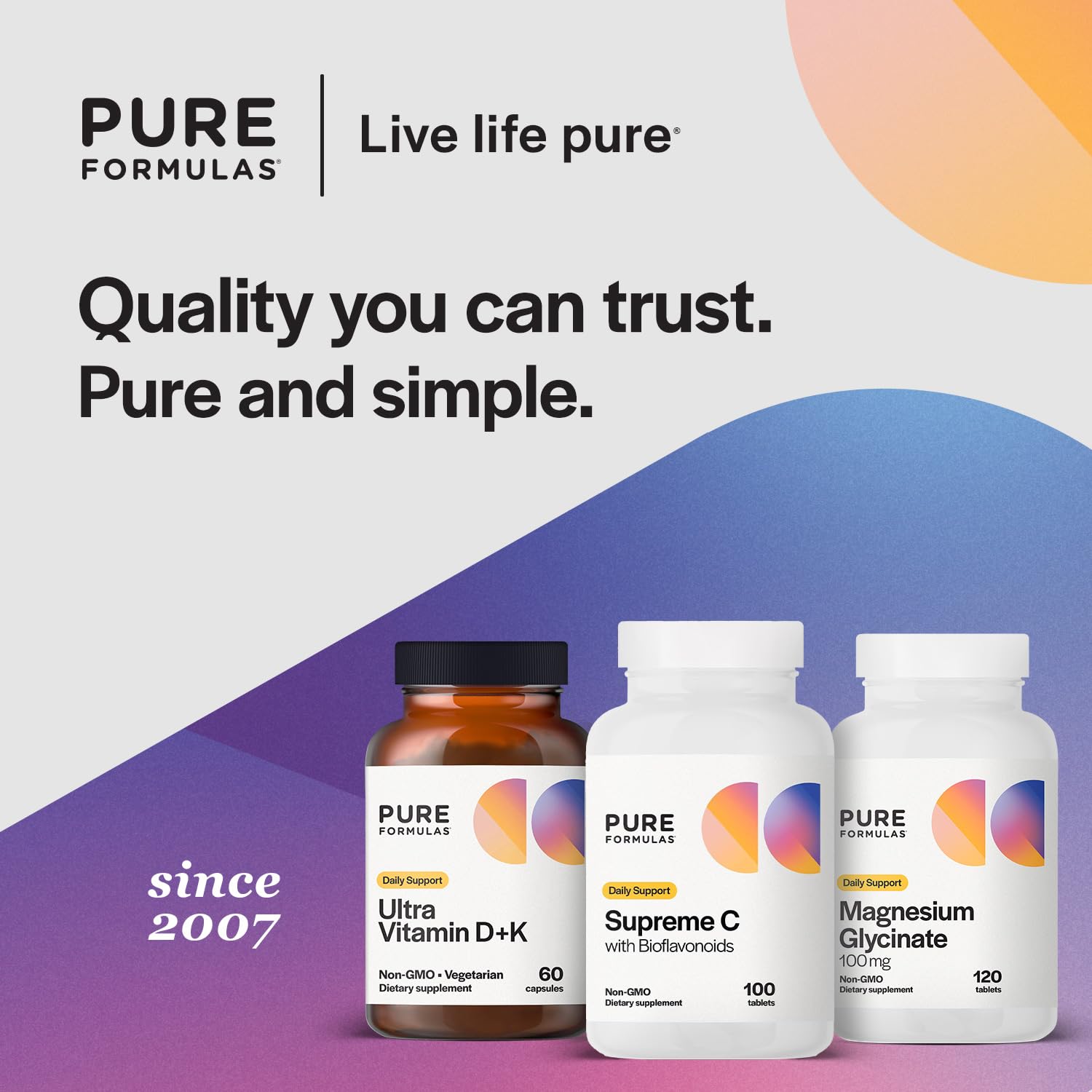PureFormulas bottle on kitchen counter suggesting daily routine and convenient use