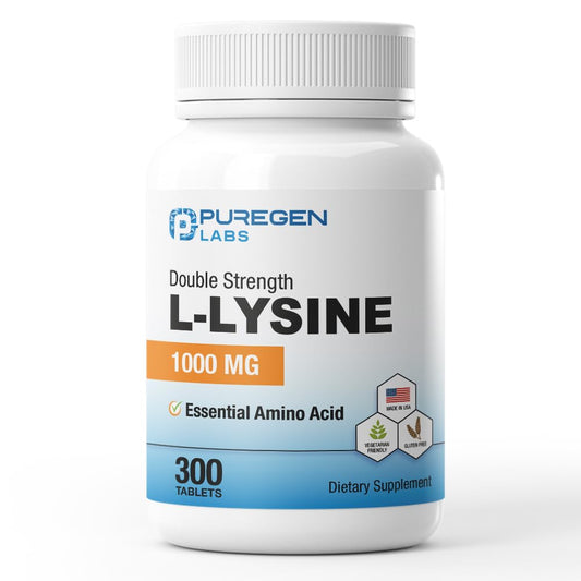 Puregen Labs L-Lysine 1000 mg tablet bottle