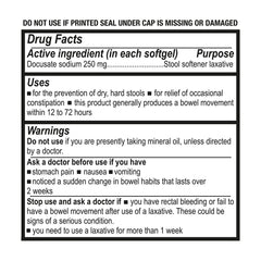 Puregen Labs Docusate softgels packaging showing convenient dosing.