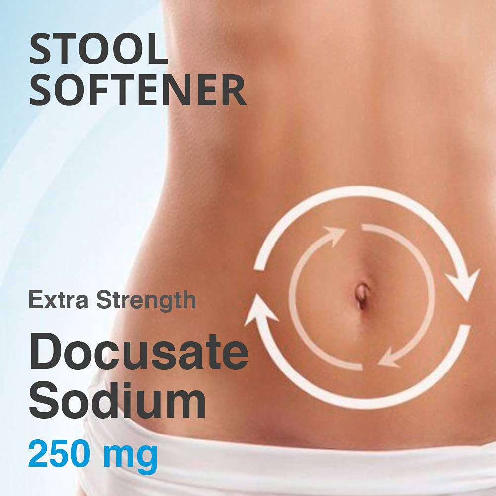 Puregen Labs Docusate softgels poured for easy use.