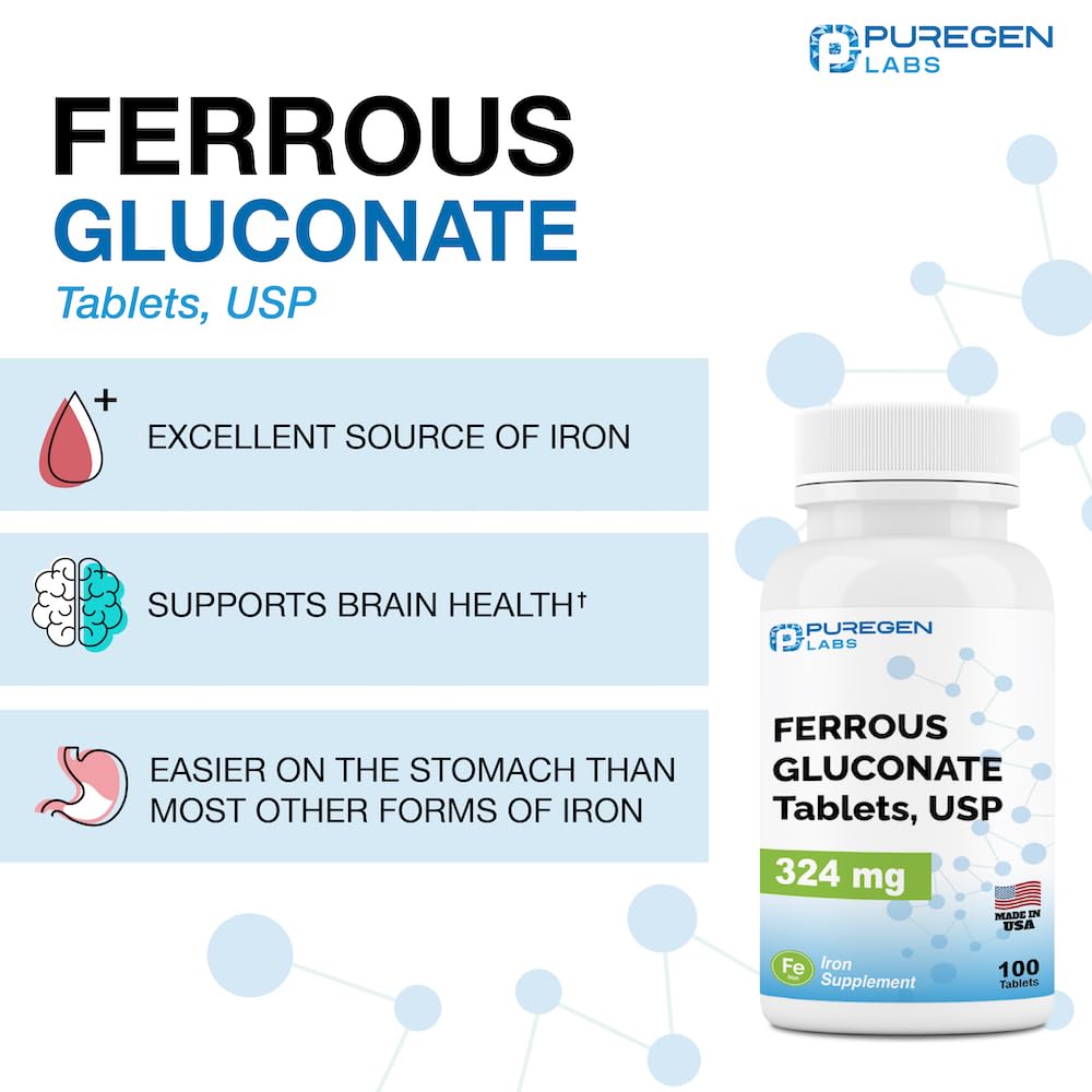 Nutrition facts showing 38 mg elemental iron per serving
