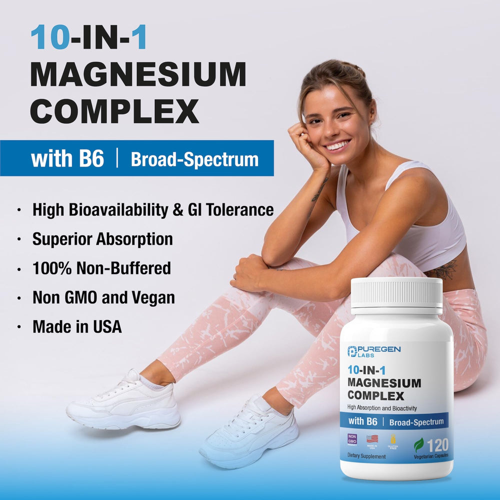 Supplement facts panel showing 500mg magnesium per serving