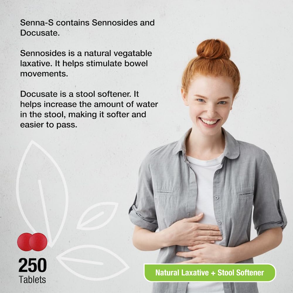 Puregen Labs Senna-S label detail reveals natural sennosides and docusate ingredients.