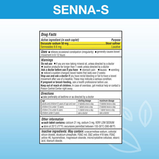 Puregen Labs Senna-S tablets close-up highlighting natural vegetable laxative formula.
