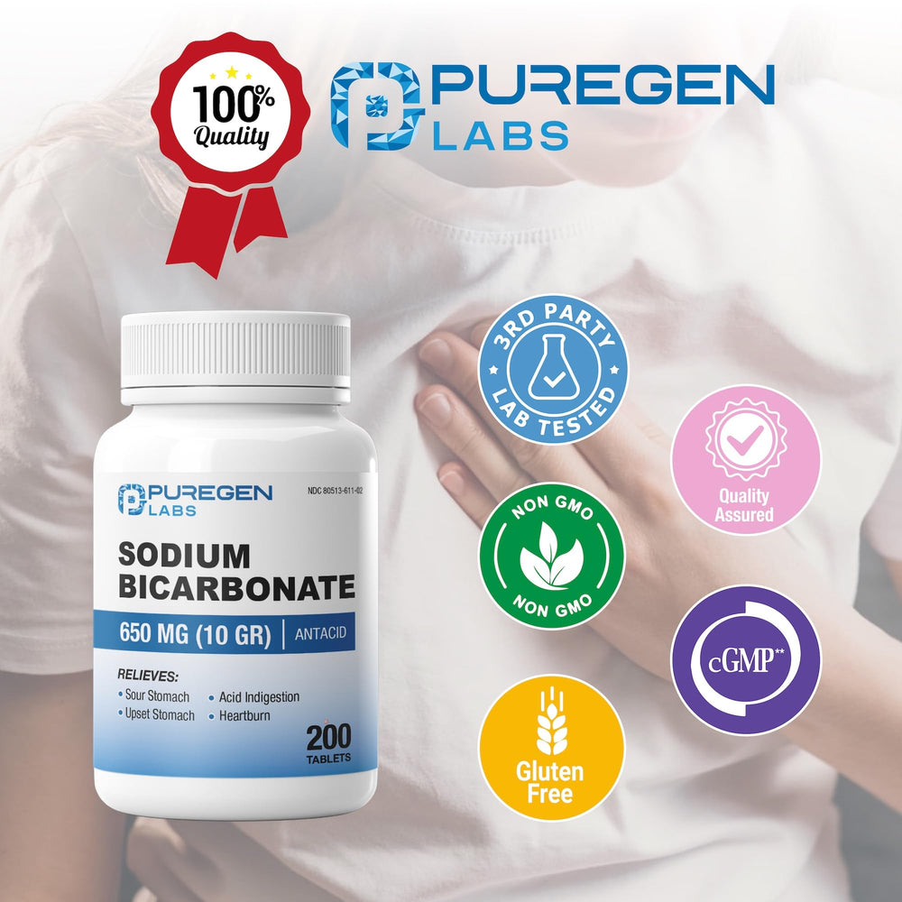 Puregen Labs 200-count bottle ready for daily digestion support.