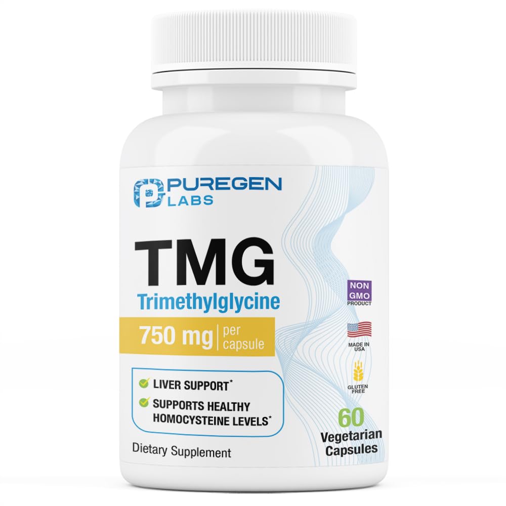 Puregen Labs TMG 750 mg bottle – 60 vegetarian capsules