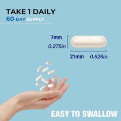 Back of bottle showing supplement facts and dosage