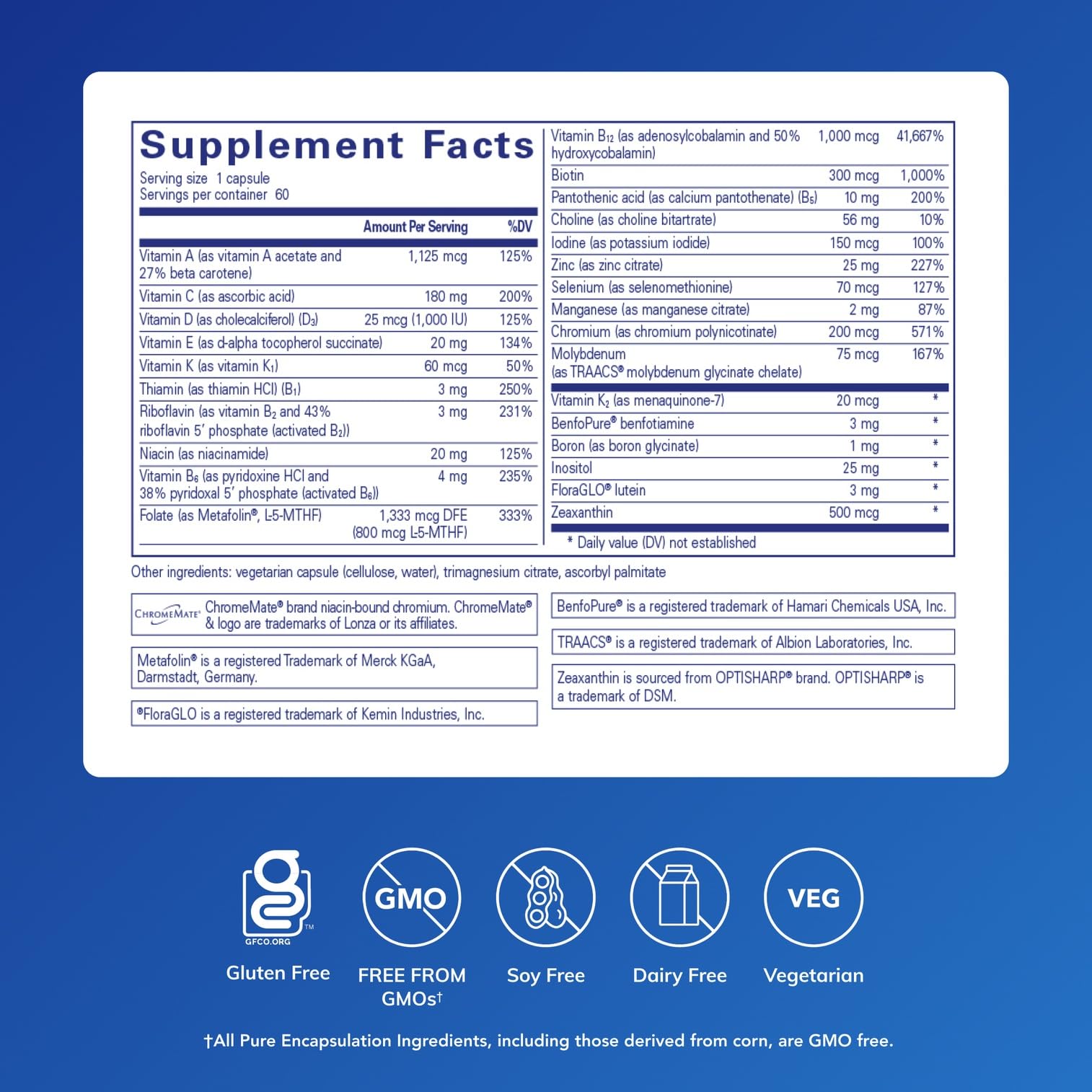 Illustration of eye and brain health benefits from PureGenomics multivitamin