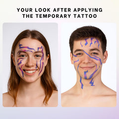 PUREHAIR ombre tattoo pattern on hand for Halloween and photos