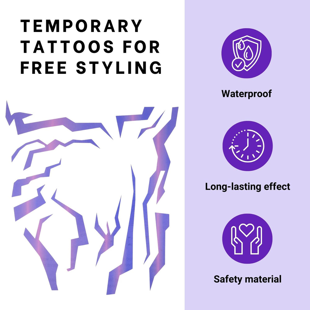 PUREHAIR realistic tattoo with waterproof design for concerts