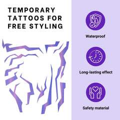 PUREHAIR realistic tattoo with waterproof design for concerts