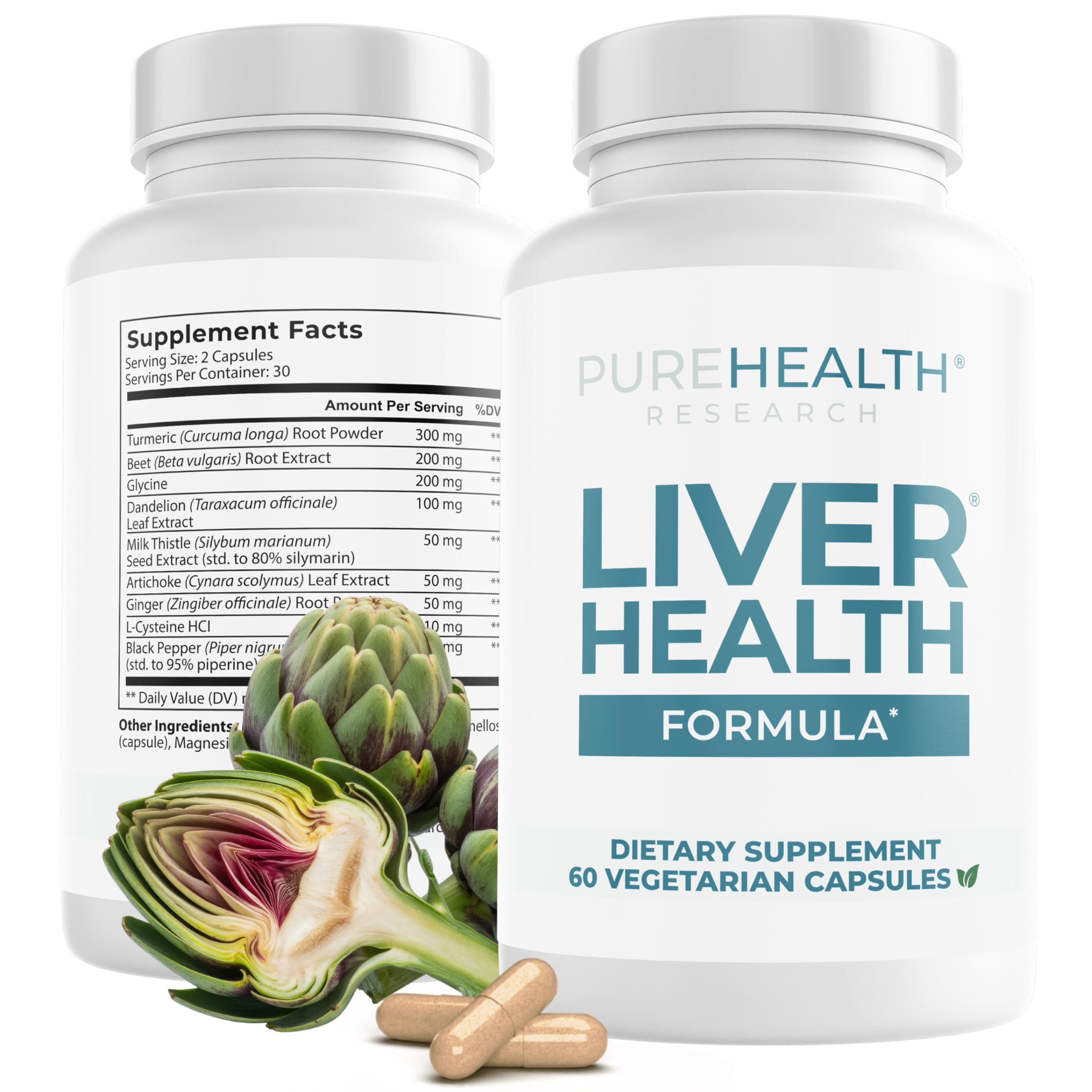 PureHealth Liver Health bottle with Artichoke Extract and Milk Thistle