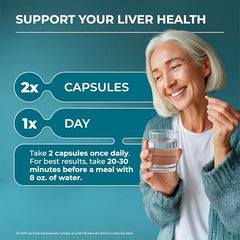 Close-up of PureHealth Liver Health capsules
