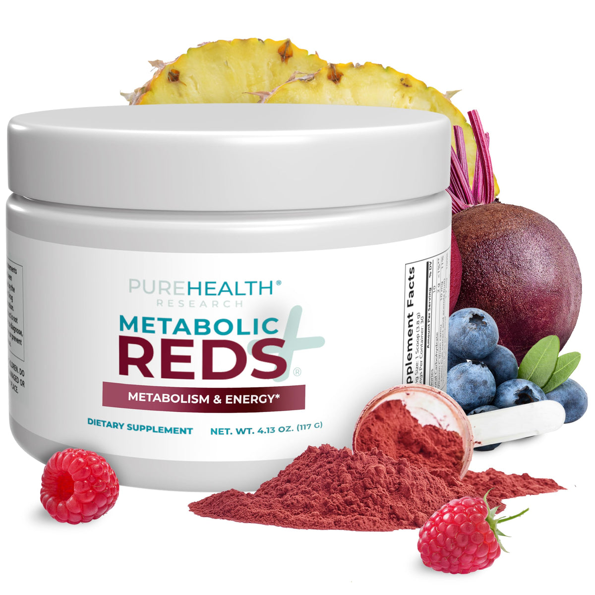 PureHealth Reds powders front label